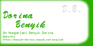 dorina benyik business card